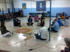 Actividad pedagógica con niñas y niños.